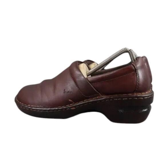 Born Concept Shoe Women 9.5 Clog Leather Slip On Peggy Comfort Walking Brown boc - Picture 2 of 13